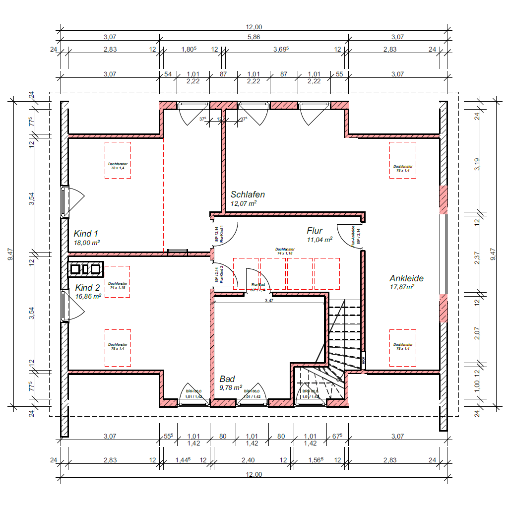 Grundrissplanung mit 3D-SOLL-Modell für Grundrisse, Ansichten und Schnitt