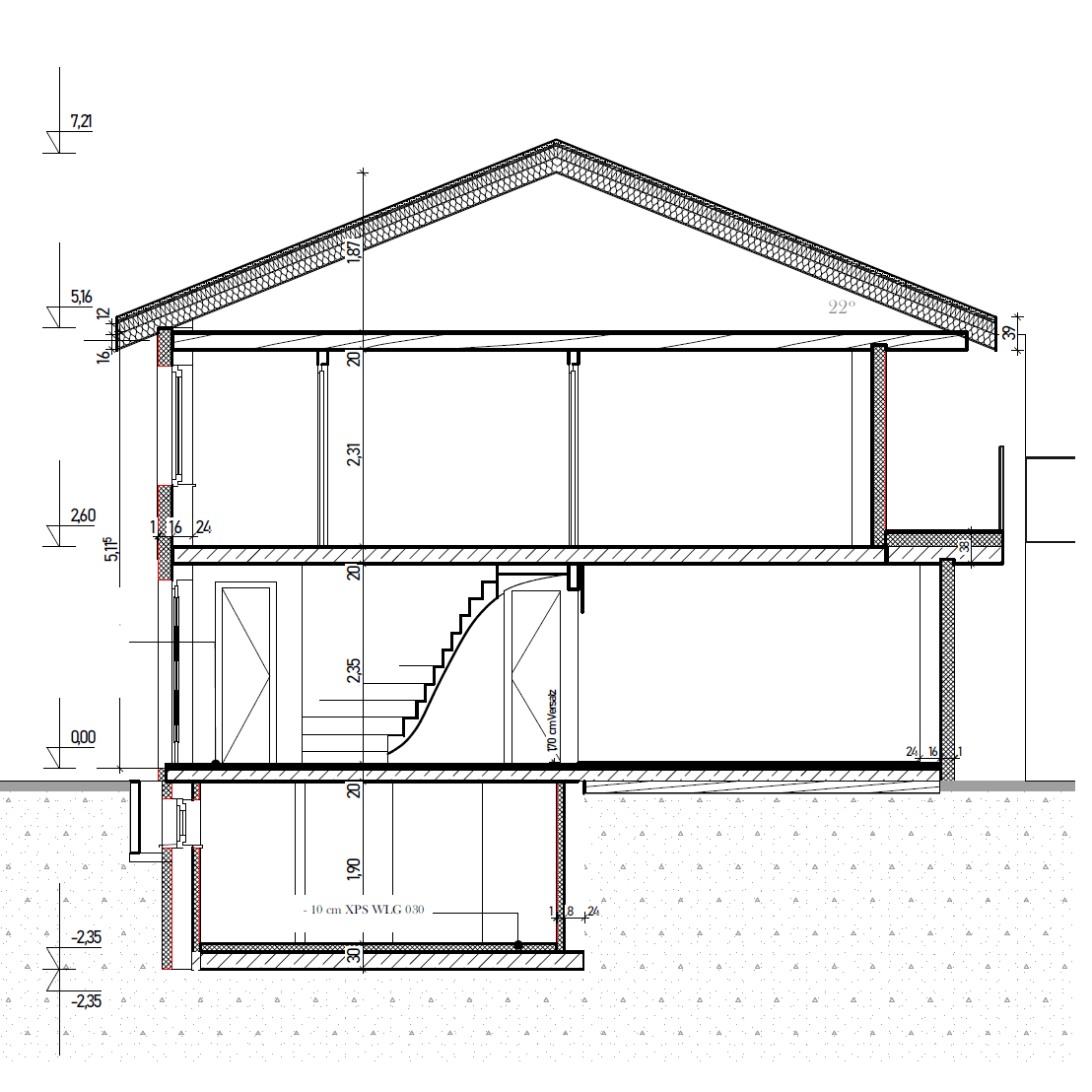 Grundrissplanung mit 3D-SOLL-Modell für Grundrisse, Ansichten und Schnitt
